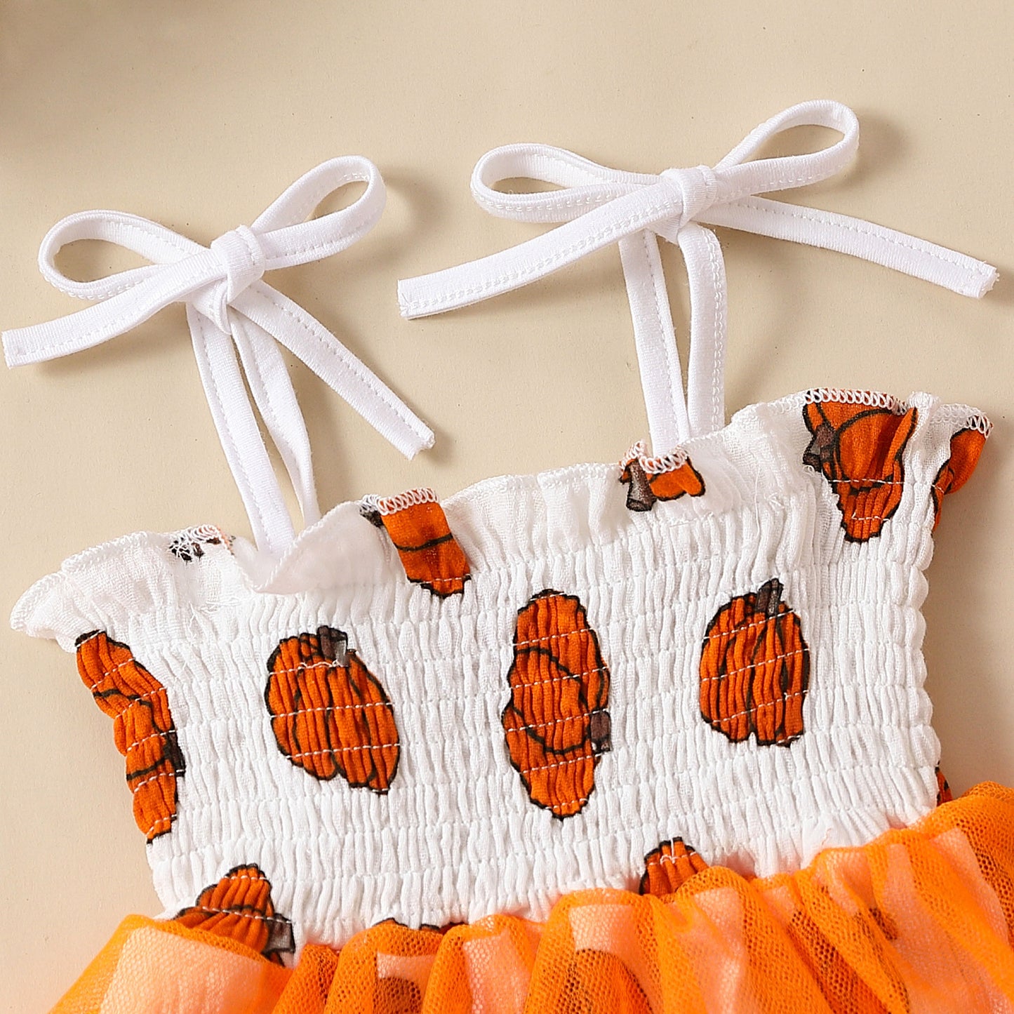 New Baby Girl Halloween Mesh Slip Dress Triangle Rompers Headwear