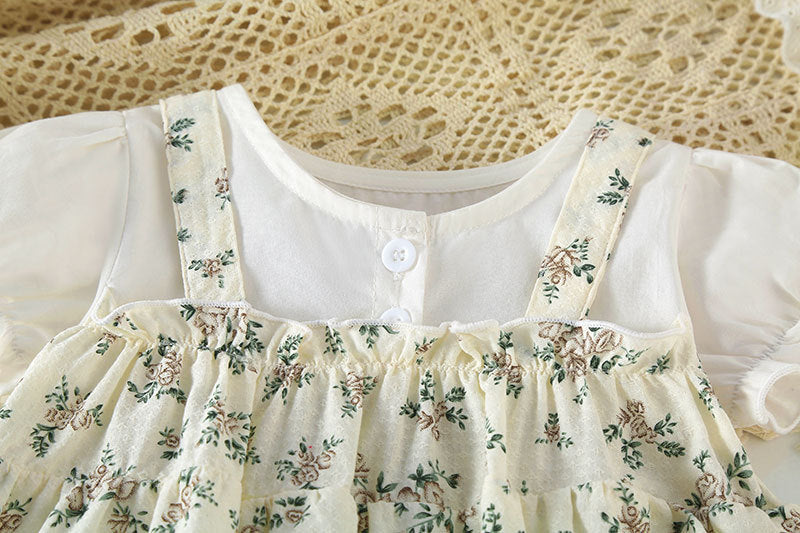 Clothes For Babies Summer Princess Super Cute Thin Bodysuit Printed Short Sleeve Internet Celebrity Romper
