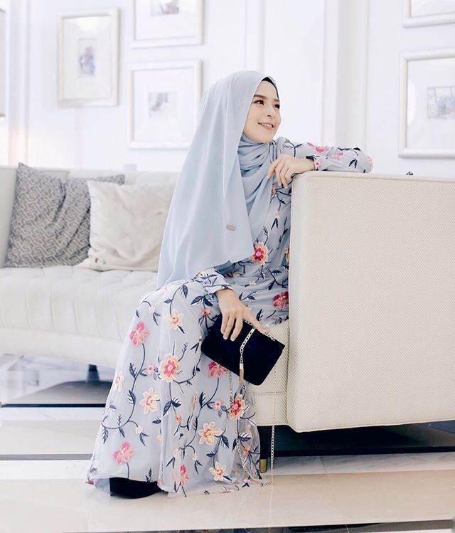 Embroidered Mesh Middle East Turkey Dress - BabynBeauty