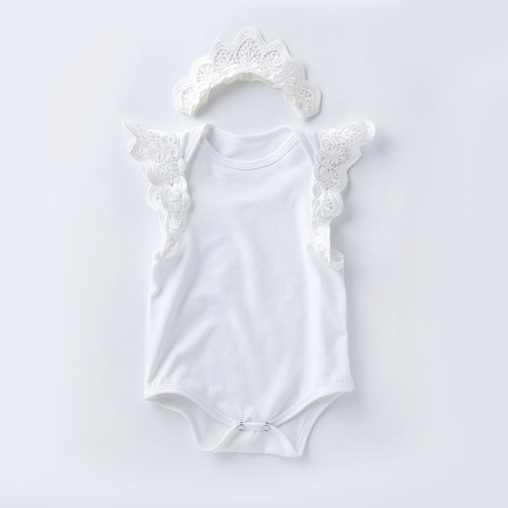 Baby Girl Sleeveless Wings Rompers Jumpsuit