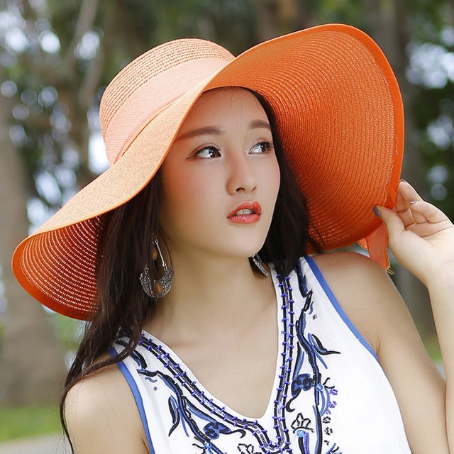 Beach sun protection straw hat - BabynBeauty