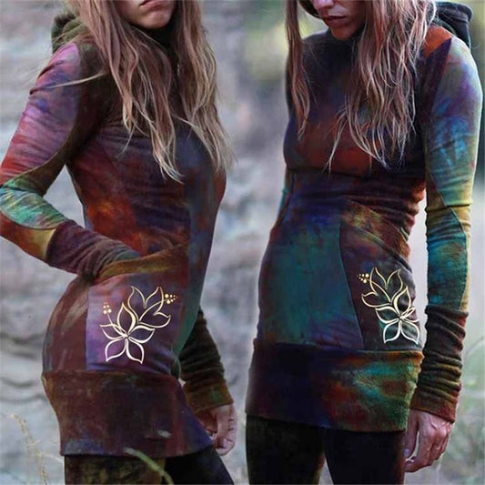 Tie-dye printed loose T-shirt