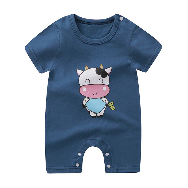 Baby Jumpsuit Purified Cotton Thin Short Sleeve Newborn Rompers