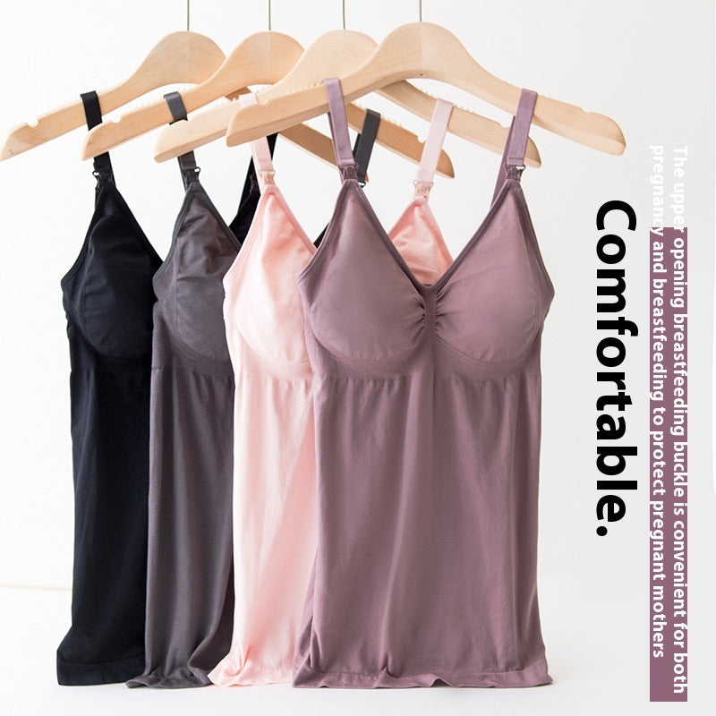 Nursing Bra Underwear Postpartum Belly Shaping Sling Nursing Vest - BabynBeauty