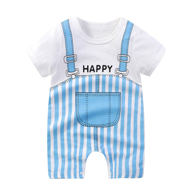 Baby Jumpsuit Purified Cotton Thin Short Sleeve Newborn Rompers