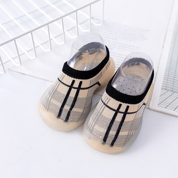 Mesh Breathable Stripes Soft Bottom Floor Shoes Infant Indoor Toddler