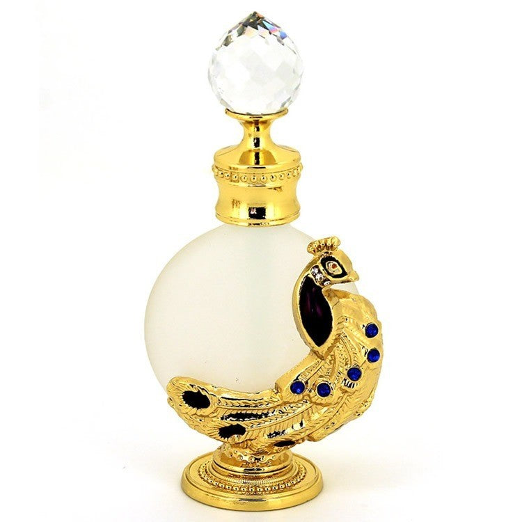 Heart-shaped Inlaid Ornamental Stone Middle East Perfume Bottle