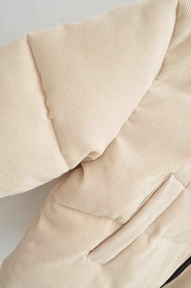 Winter Stand Collar Zipper Drawstring Cotton Coat