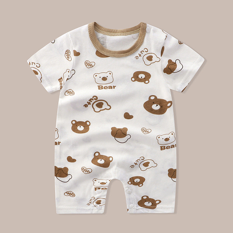 Baby Jumpsuit Purified Cotton Thin Short Sleeve Newborn Rompers