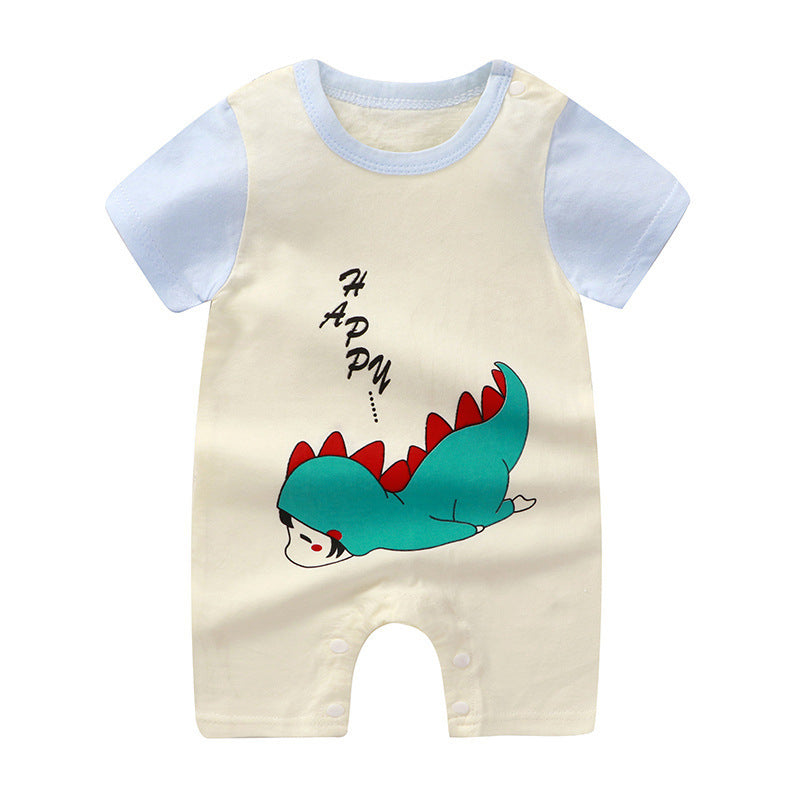 Baby Jumpsuit Purified Cotton Thin Short Sleeve Newborn Rompers