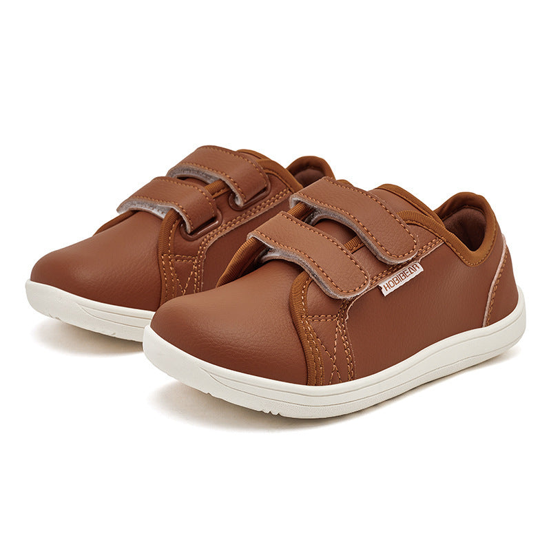 Children's Leather Boys Wide Head Loose Business Casual Shoes