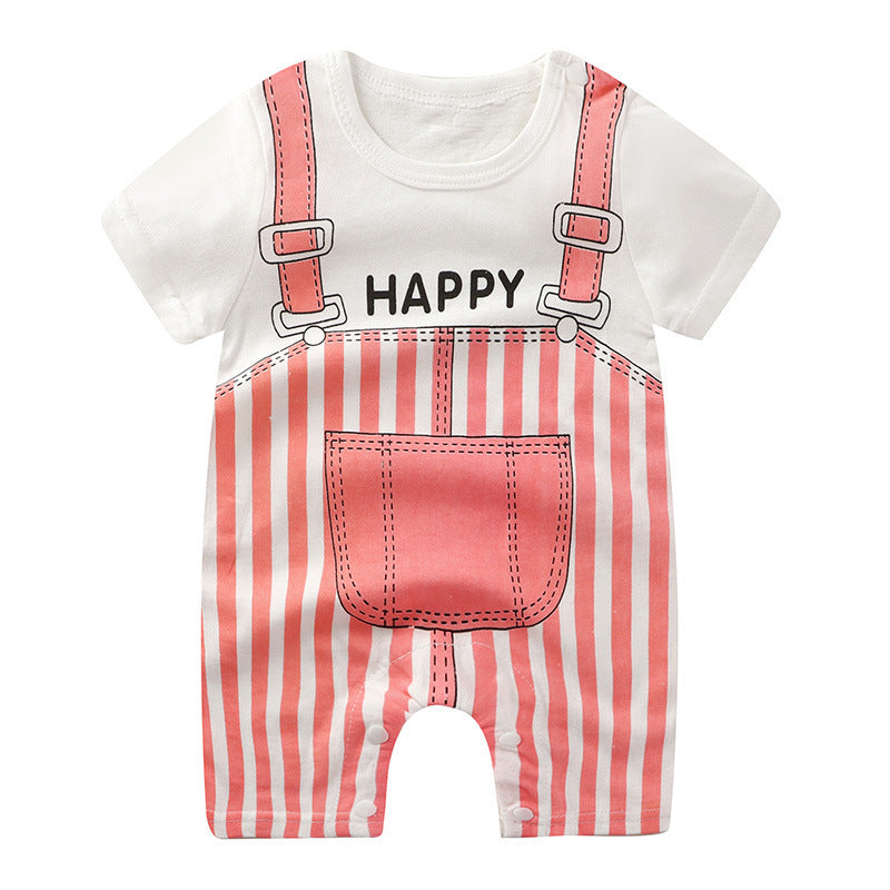 Baby Jumpsuit Purified Cotton Thin Short Sleeve Newborn Rompers