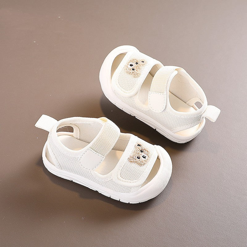 Baby Sandals Embroidered Bear Soft Sole Anti Slip Casual