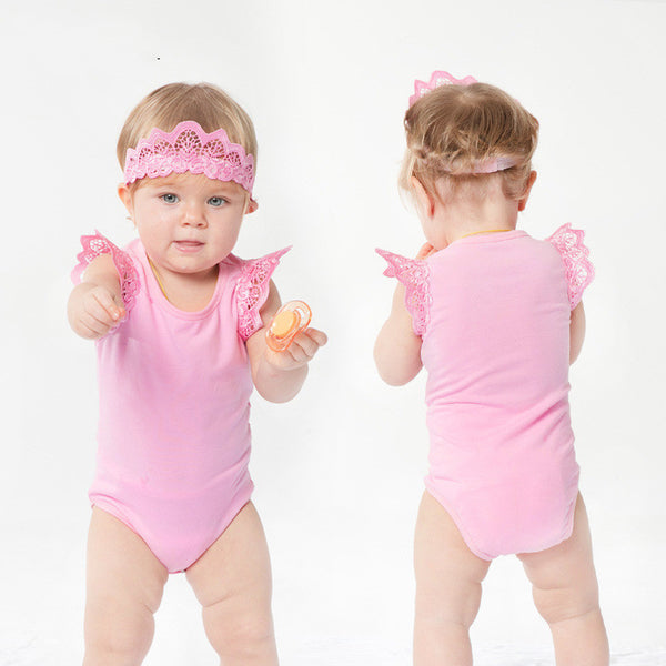 Baby Girl Sleeveless Wings Rompers Jumpsuit - BabynBeauty