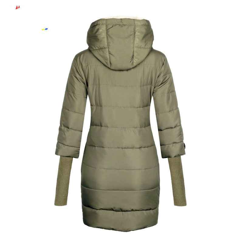 Winter Jacket Women Hooded Cotton Parka Long Coat Plus Size