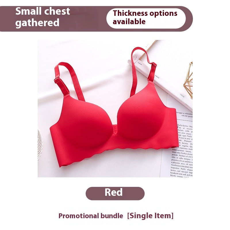 Women's Pure Color All-matching Macarons One Piece Underwear Bra-free - BabynBeauty