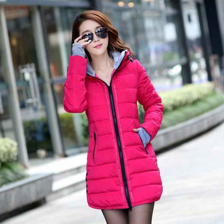 New Windproof Waterproof Winter Jacket Women Coat Female Padded Coat Long Section Women Coat Windbreaker Parka