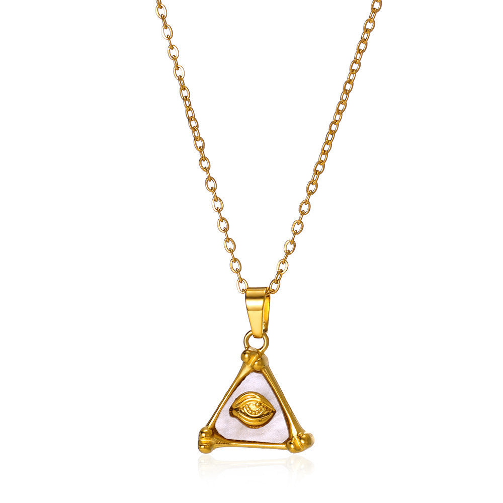 Fashion Triangle 18K Gold Stainless Steel Necklace