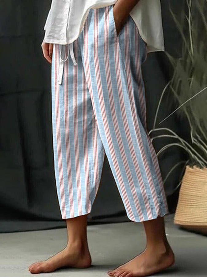 Lady Temperament Leisure 3D Digital Printed Pants