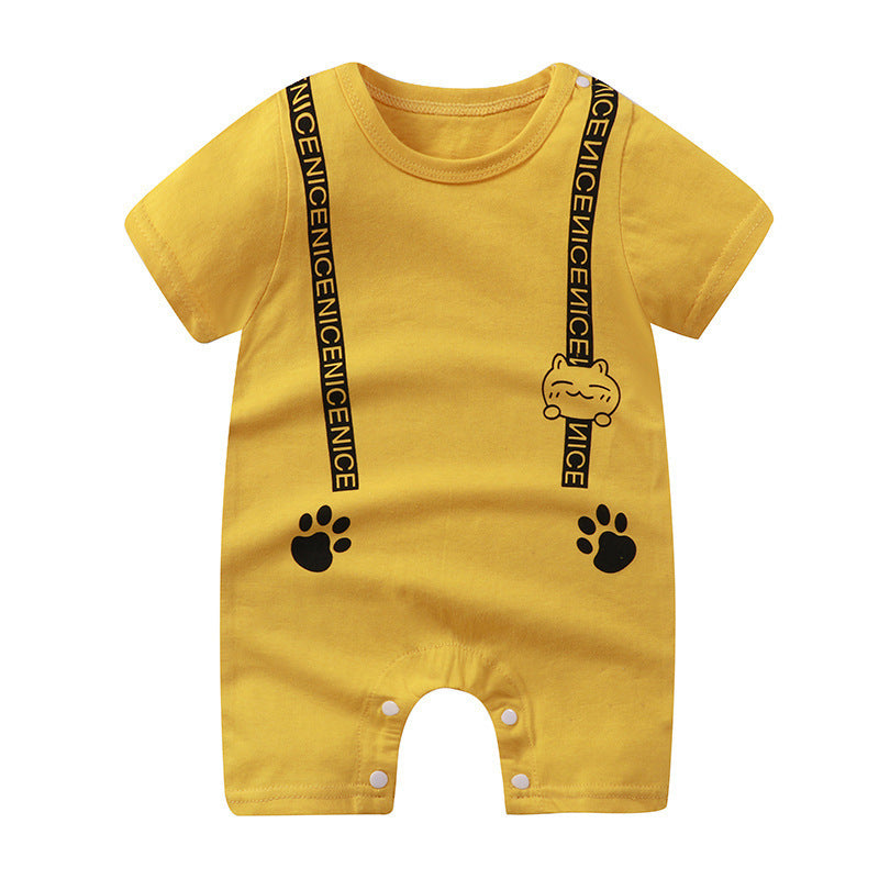 Baby Jumpsuit Purified Cotton Thin Short Sleeve Newborn Rompers