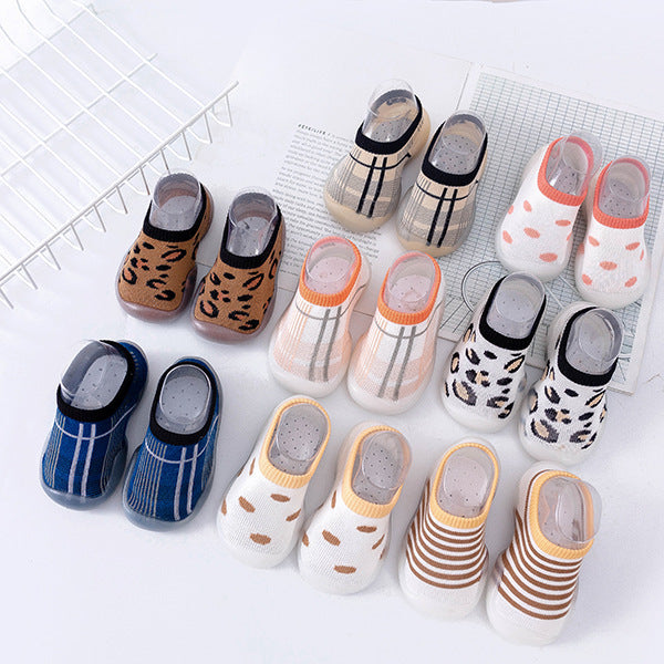Mesh Breathable Stripes Soft Bottom Floor Shoes Infant Indoor Toddler