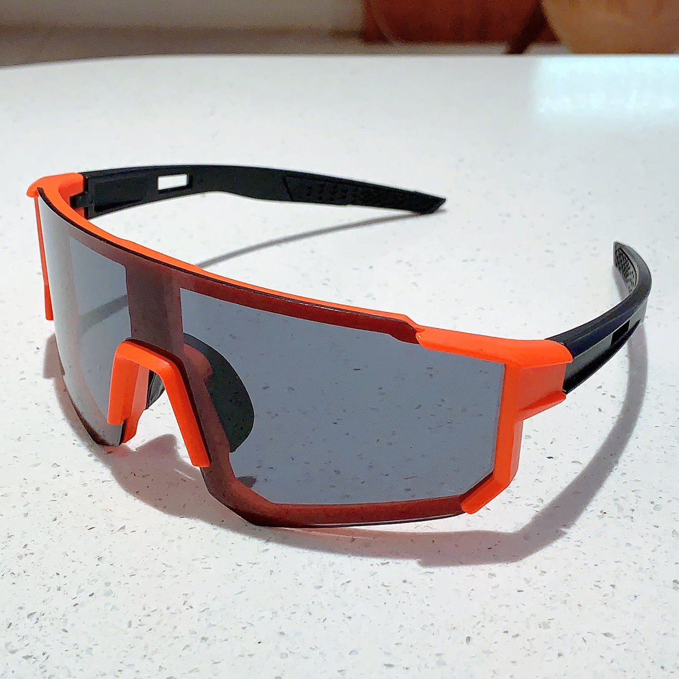 One-piece Large Frame Colorful Bicycle Riding Sun Glasses