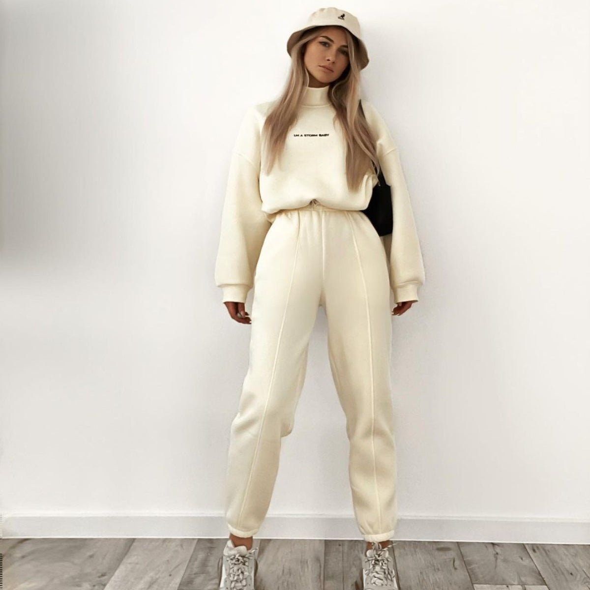 Women's Printed Sweater Suit Two-piece Set