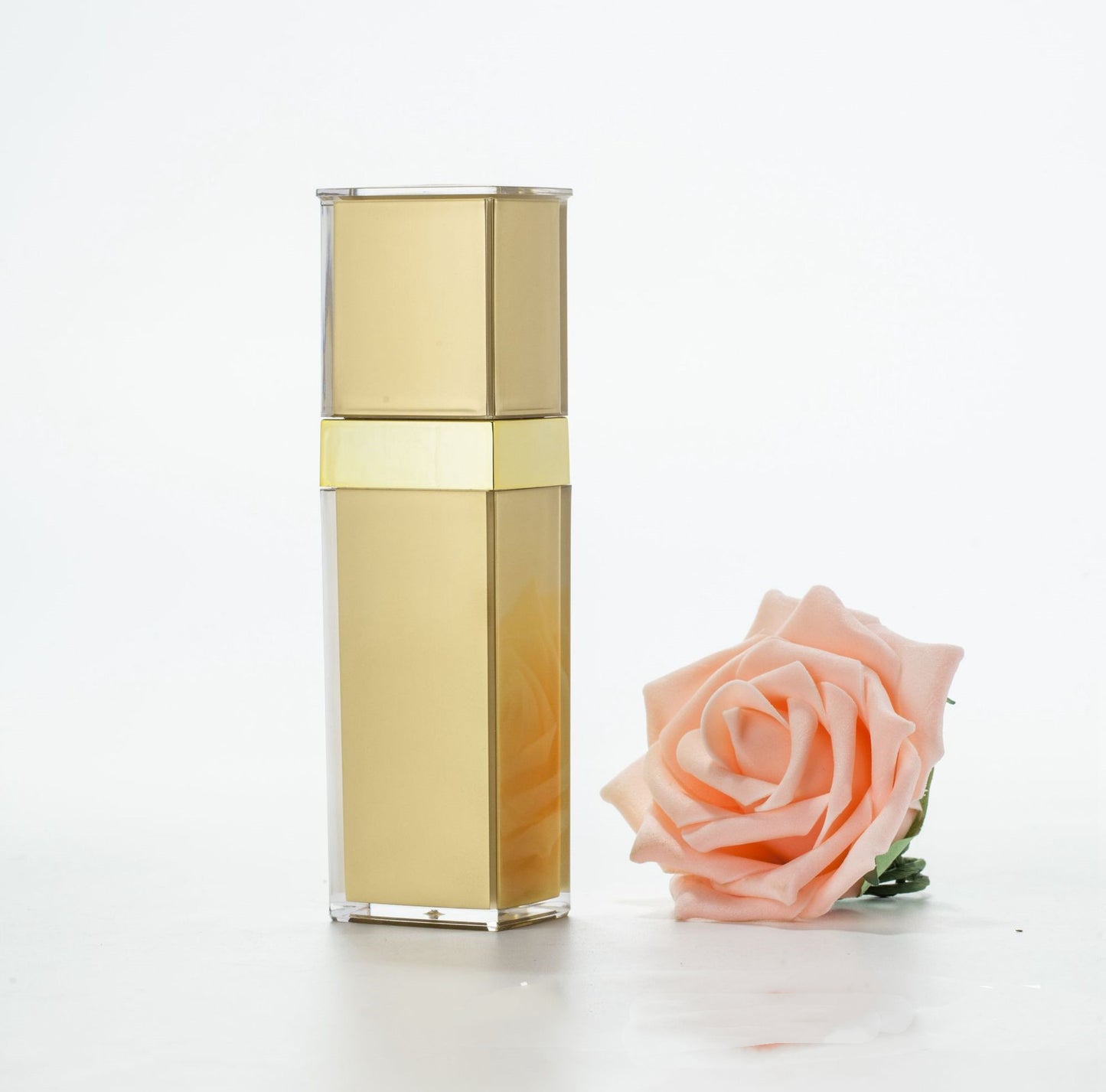 Acrylic Square Set Bottle Golden Lotion Toner