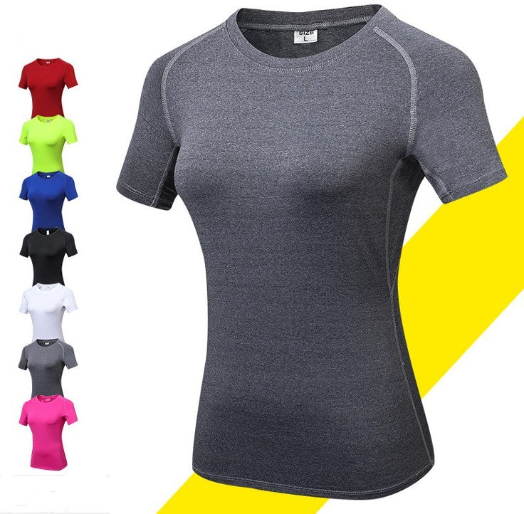 Womens Quick Dry Compression Training Yoga T-Shirts - BabynBeauty