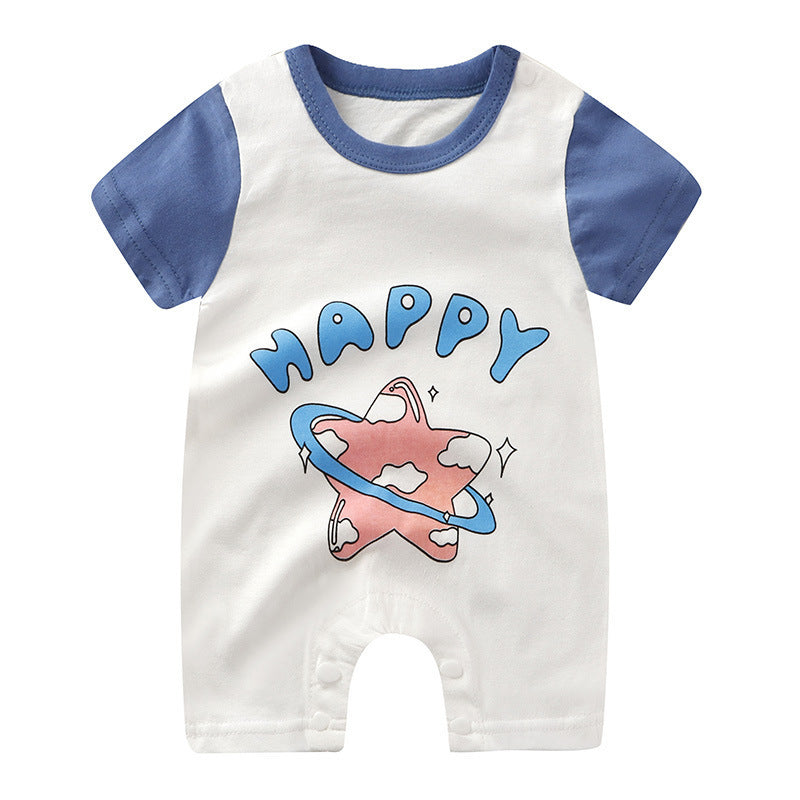 Baby Jumpsuit Purified Cotton Thin Short Sleeve Newborn Rompers