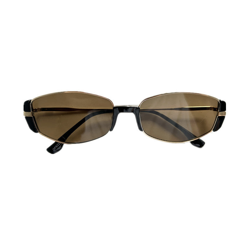 Retro Metal Oval Cats' Eye Sunglasses Female UV Sun Glasses