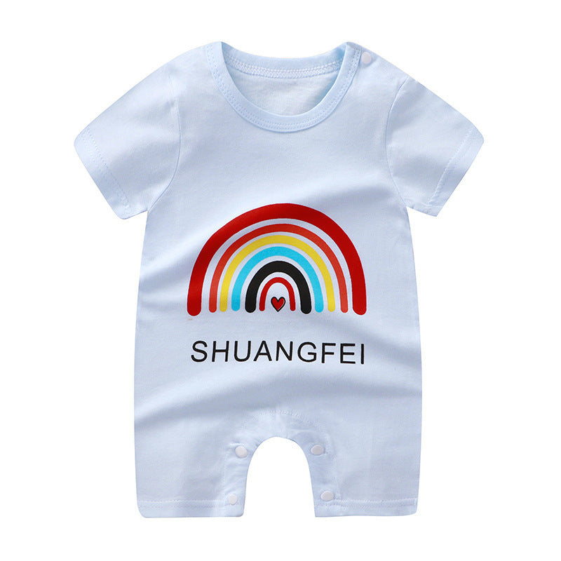 Baby Jumpsuit Purified Cotton Thin Short Sleeve Newborn Rompers
