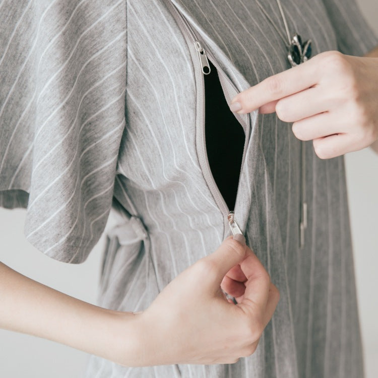 Maternity Dress Breastfeeding Parent Child Go Out Style - BabynBeauty