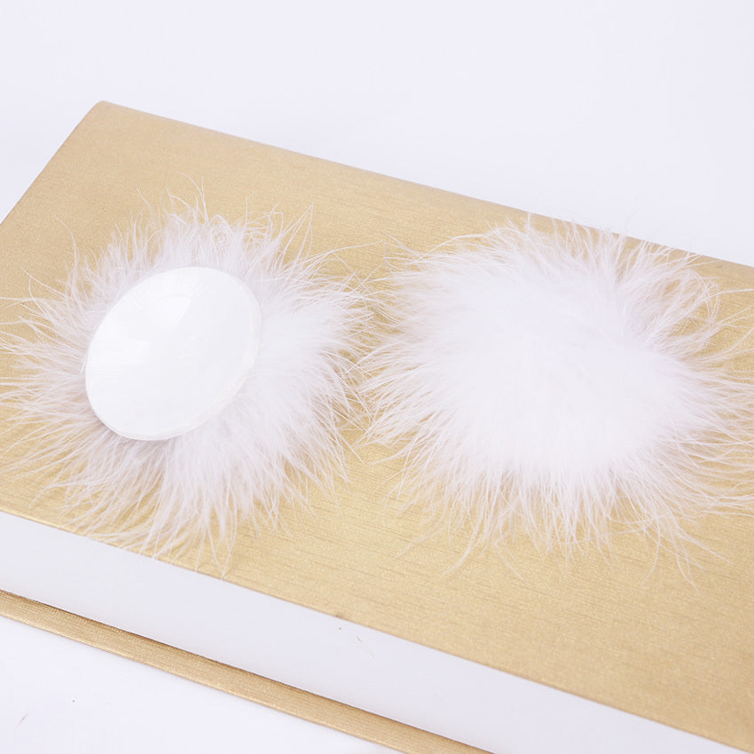 Female Feather Silicone Nipple Patch Circular Invisible