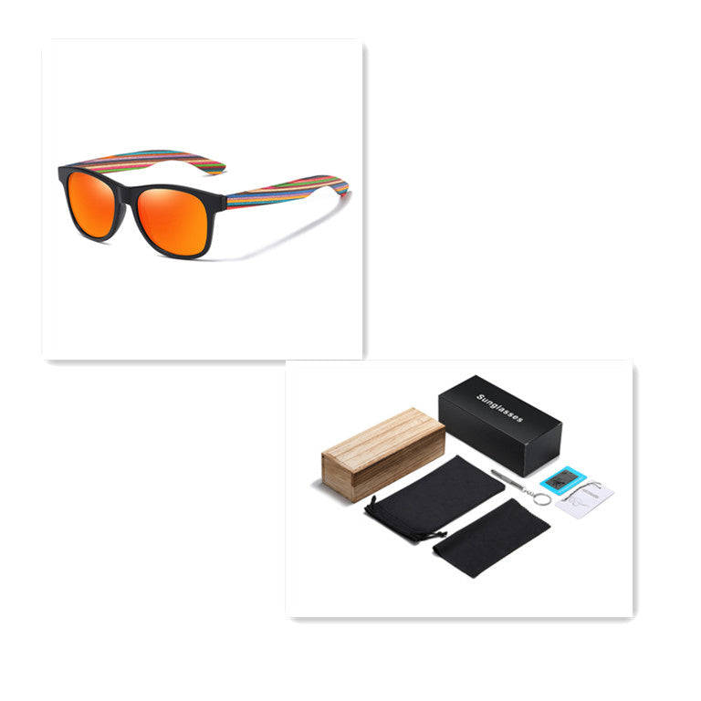 No Rice Nail Sand Black Color Wood Eco-friendly Polarized Sunglasses
