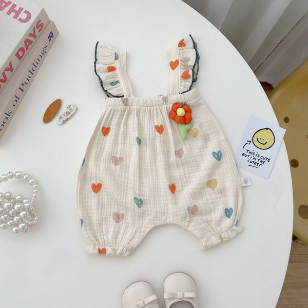 Infant Rompers Summer Baby Girl Sleeveless Romper Girl Ins Floral Romper Fashion Comfortable Cute - BabynBeauty