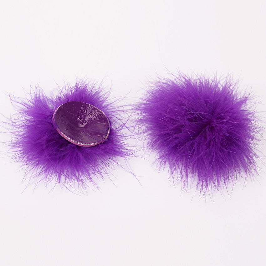 Female Feather Silicone Nipple Patch Circular Invisible