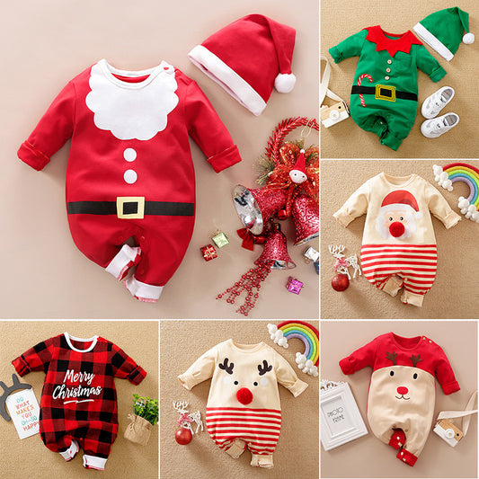 Autumn And Winter Long Sleeves Newborn Baby Jumpsuit