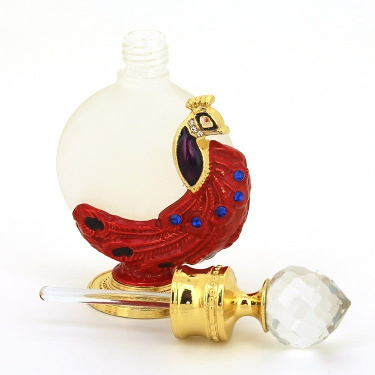 Heart-shaped Inlaid Ornamental Stone Middle East Perfume Bottle