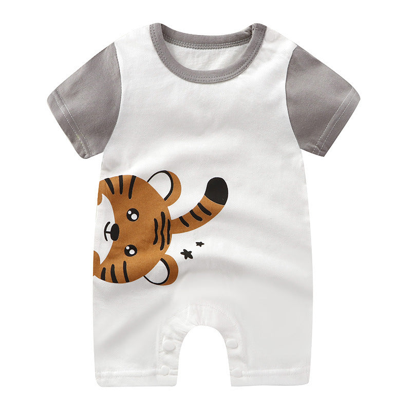Baby Jumpsuit Purified Cotton Thin Short Sleeve Newborn Rompers