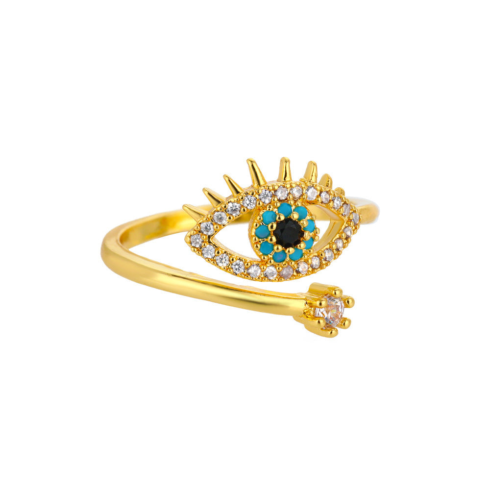 Stainless Steel Golden Pearl Ring Shaped Exaggerated