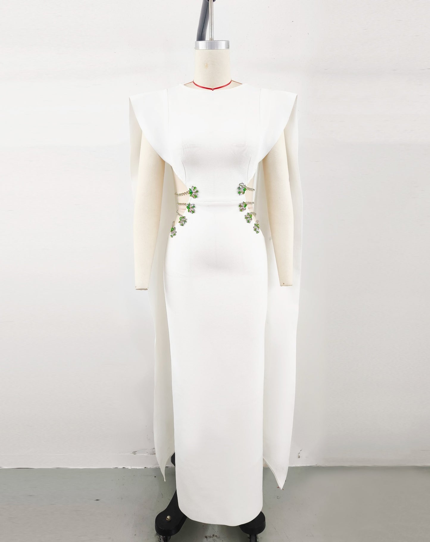 European And American Diamond-embedded High-end Exquisite Bandage One-piece Dress Elegant Temperament