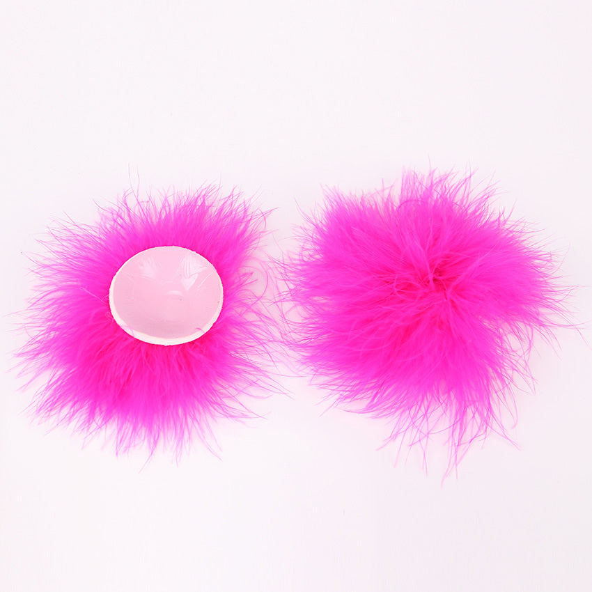 Female Feather Silicone Nipple Patch Circular Invisible