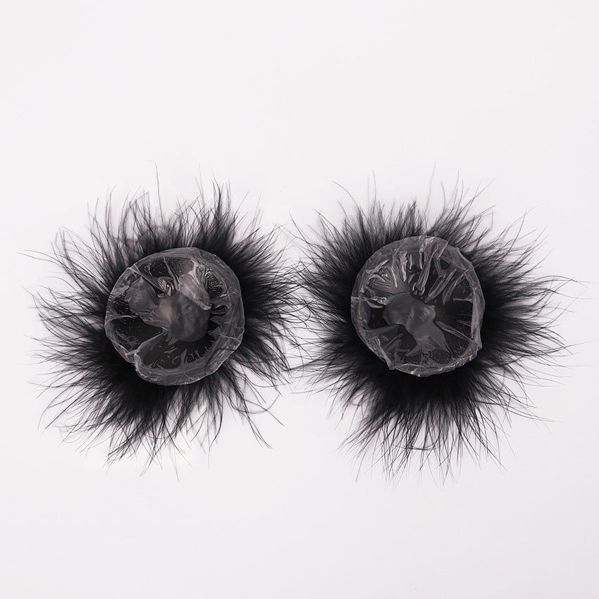 Female Feather Silicone Nipple Patch Circular Invisible