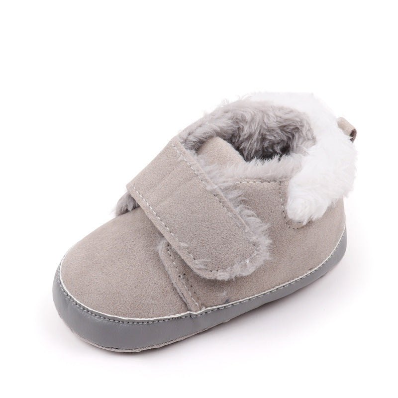 Autumn And Winter Baby's Shoes Fleece-lined Learn To Keep Warm