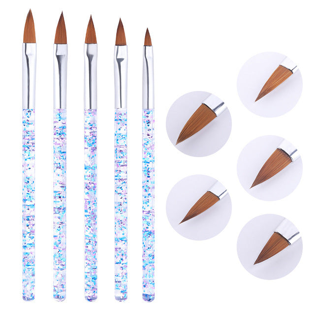 3Pcs/Set UV Gel Nail Liner Brush Acrylic