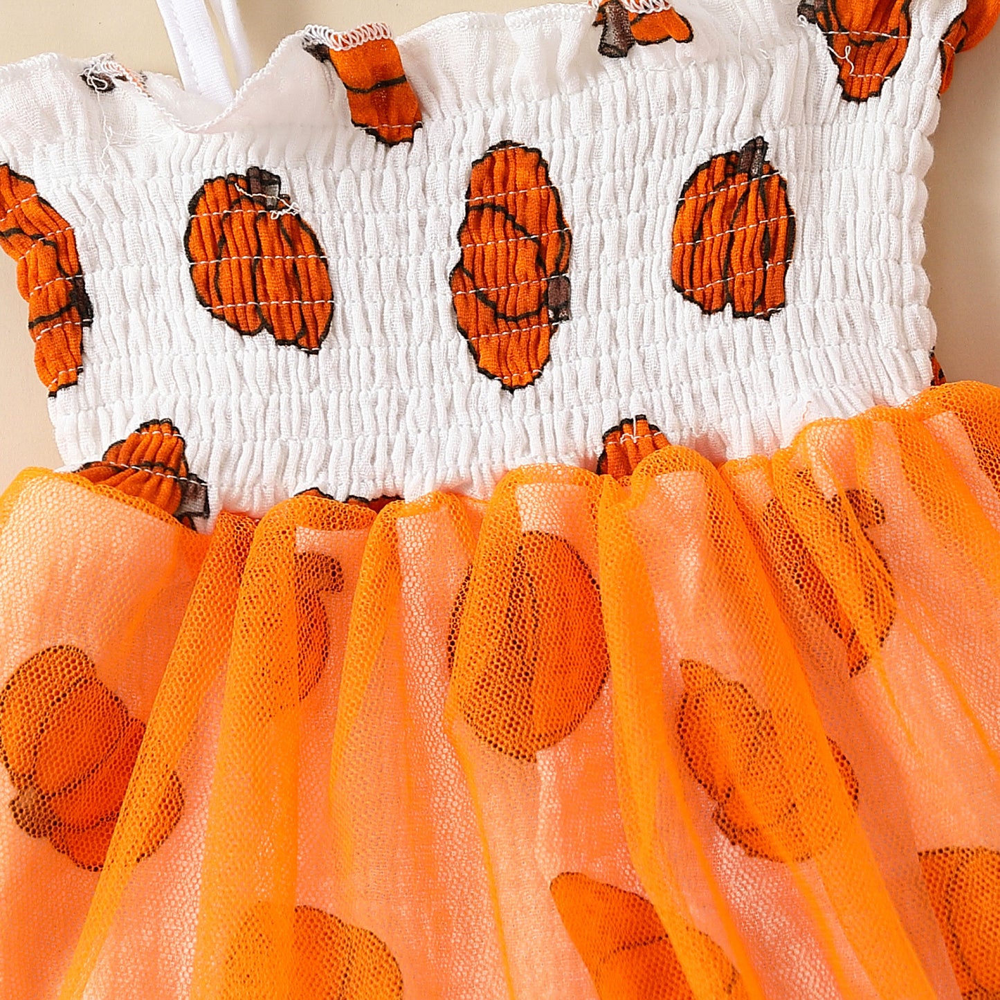 New Baby Girl Halloween Mesh Slip Dress Triangle Rompers Headwear