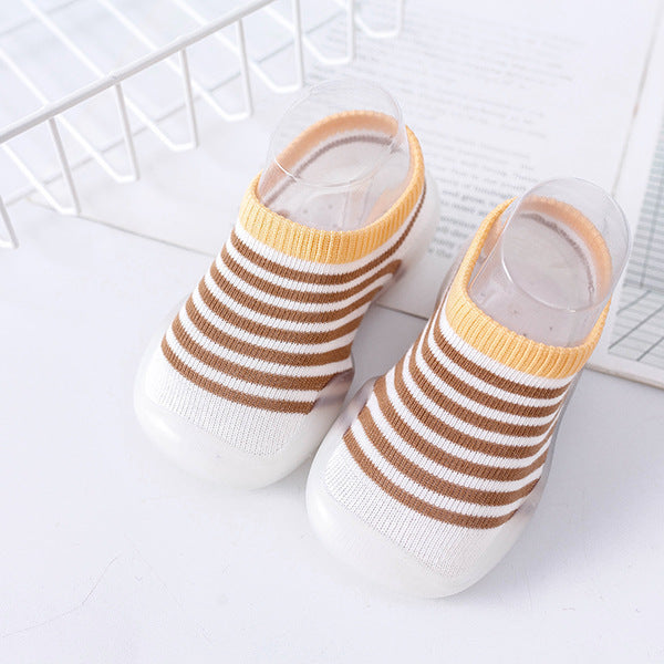 Mesh Breathable Stripes Soft Bottom Floor Shoes Infant Indoor Toddler