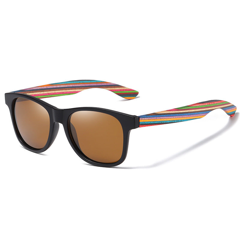 No Rice Nail Sand Black Color Wood Eco-friendly Polarized Sunglasses