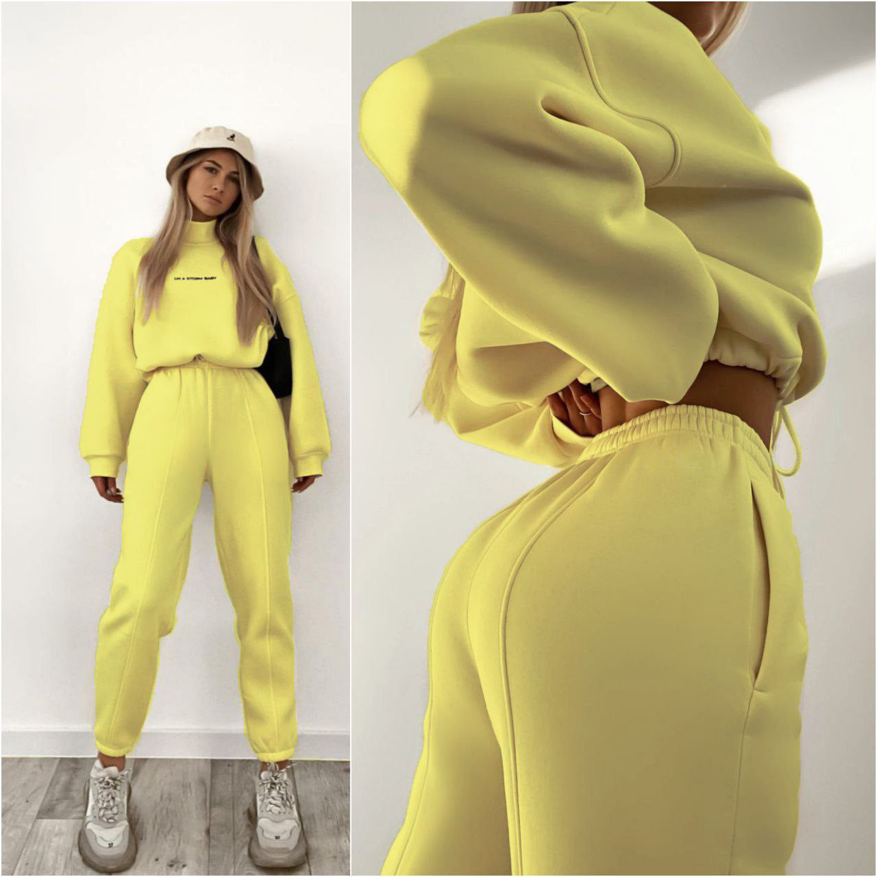 Women's Printed Sweater Suit Two-piece Set